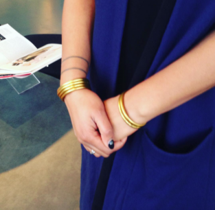 2 Goldleaf  mantra bracelets; classic thickness